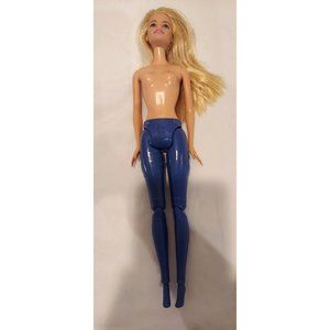 Mattel Barbie 12" Fashion Doll Made to Move Painted On Jeans No Clothes On Top